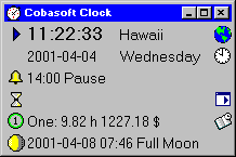 Clock Control Panel